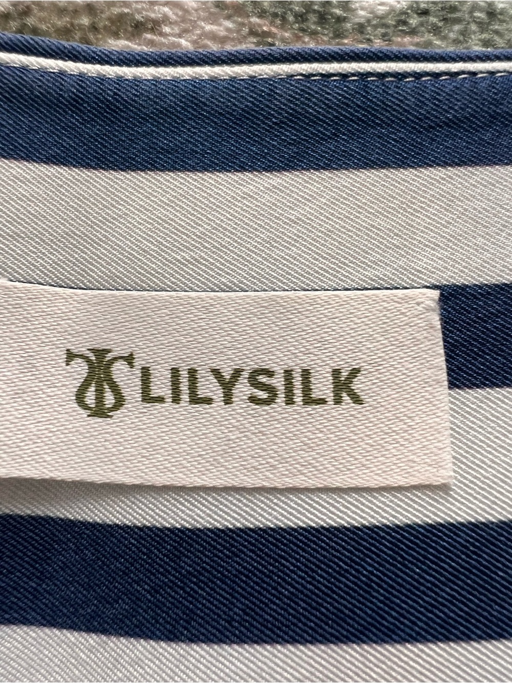 Lilysilk Silk Striped Midi Skirt Size 8 - Picture 5 of 7